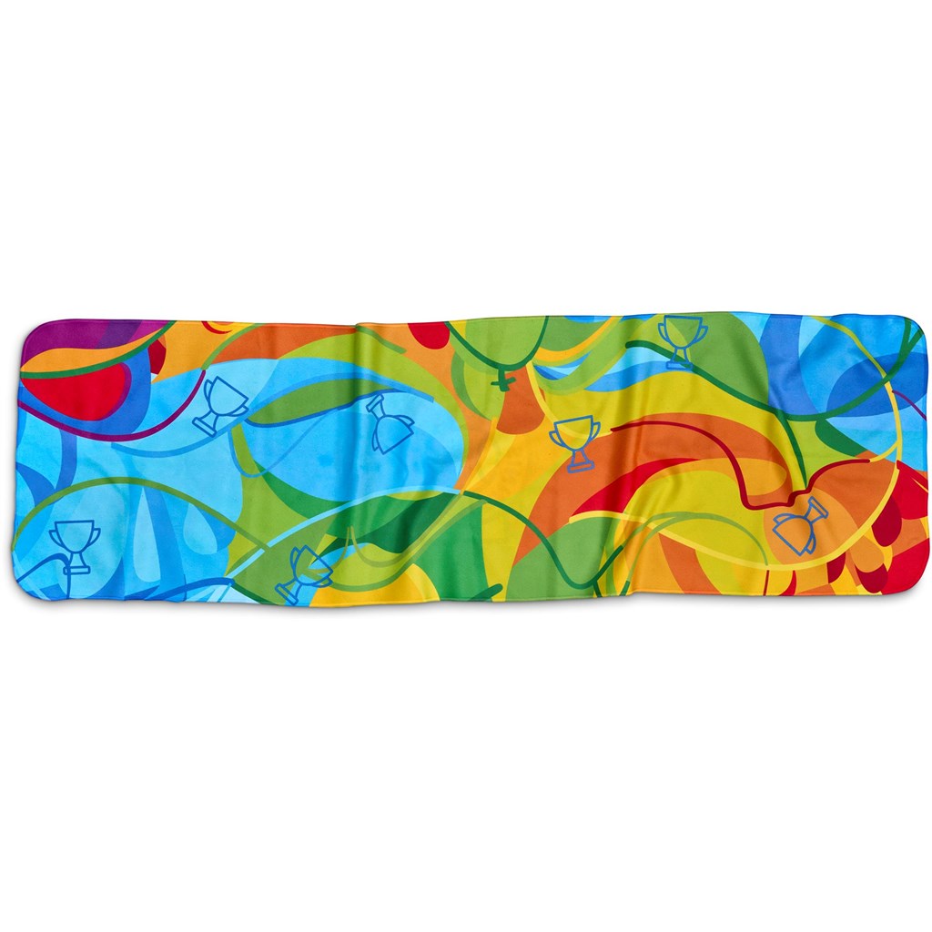 Pre-Printed Sample Hoppla Relay Sports Towel - Double-Sided Branding - Image 3