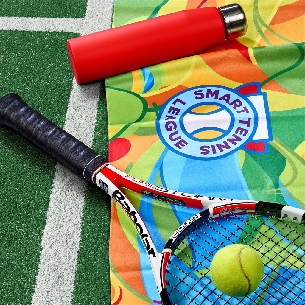 Pre-Printed Sample Hoppla Relay Sports Towel - Double-Sided Branding - Image 4