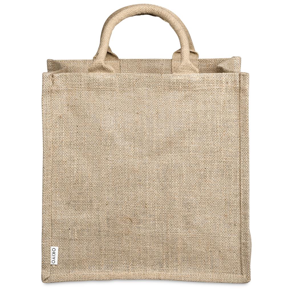 Pre-Production Sample Okiyo Nuri Sublimated Pocket Jute Tote - Image 3