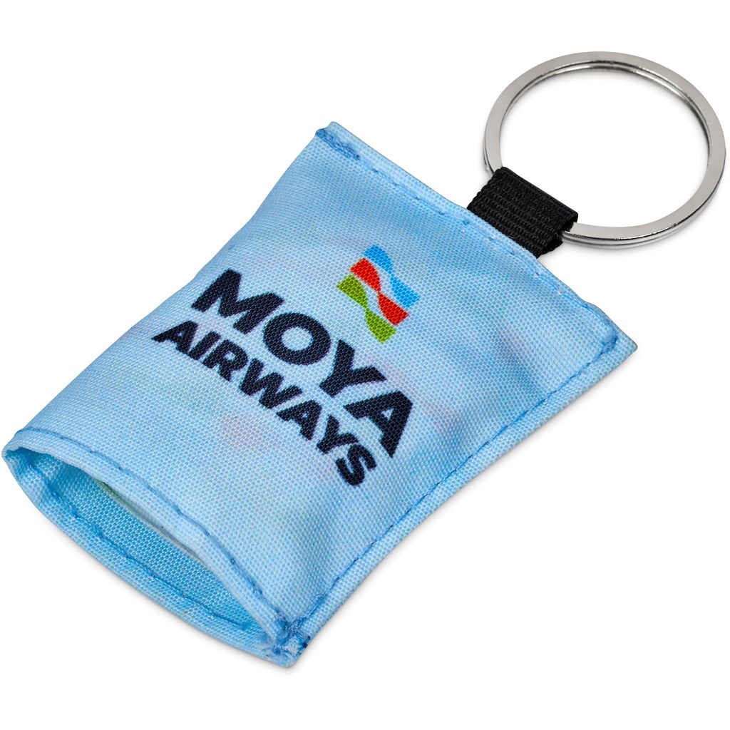 Pre-Production Sample Hoppla Aquila Polyester Keyring Pouch with Cleaning Cloth - Image 4