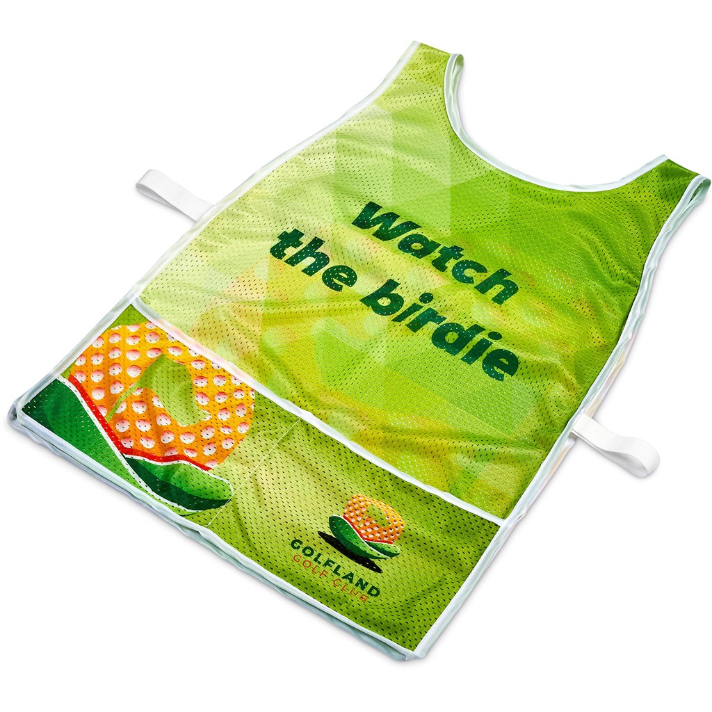 Pre-Production Sample Hoppla Jackal Polyester Caddy Bib with PVC Name Sleeve - Image 3