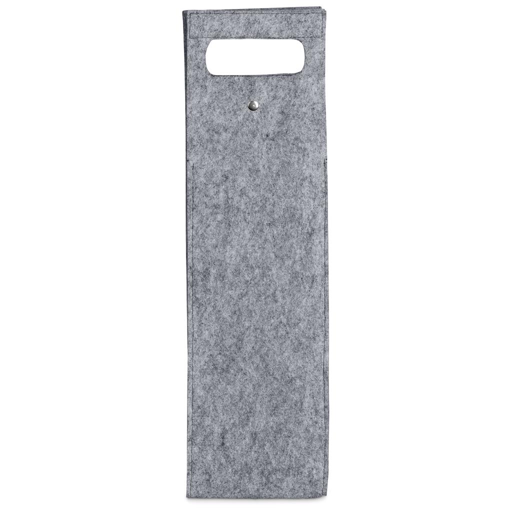 Pre-Production Sample Hoppla Velto RPET Felt Single Wine Carrier - Image 3