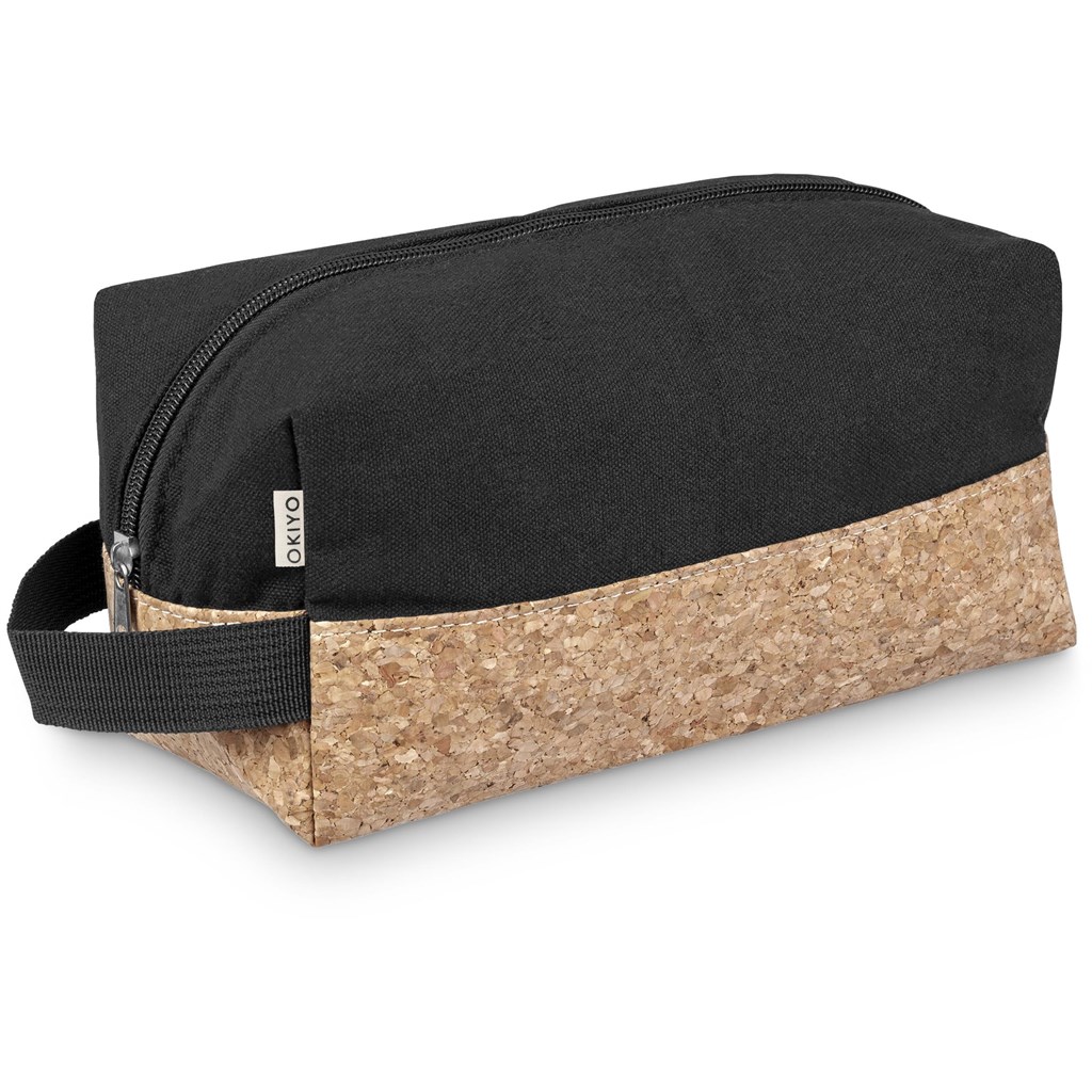 Okiyo Koruku Cork & Cotton Toiletry Bag - Image 3