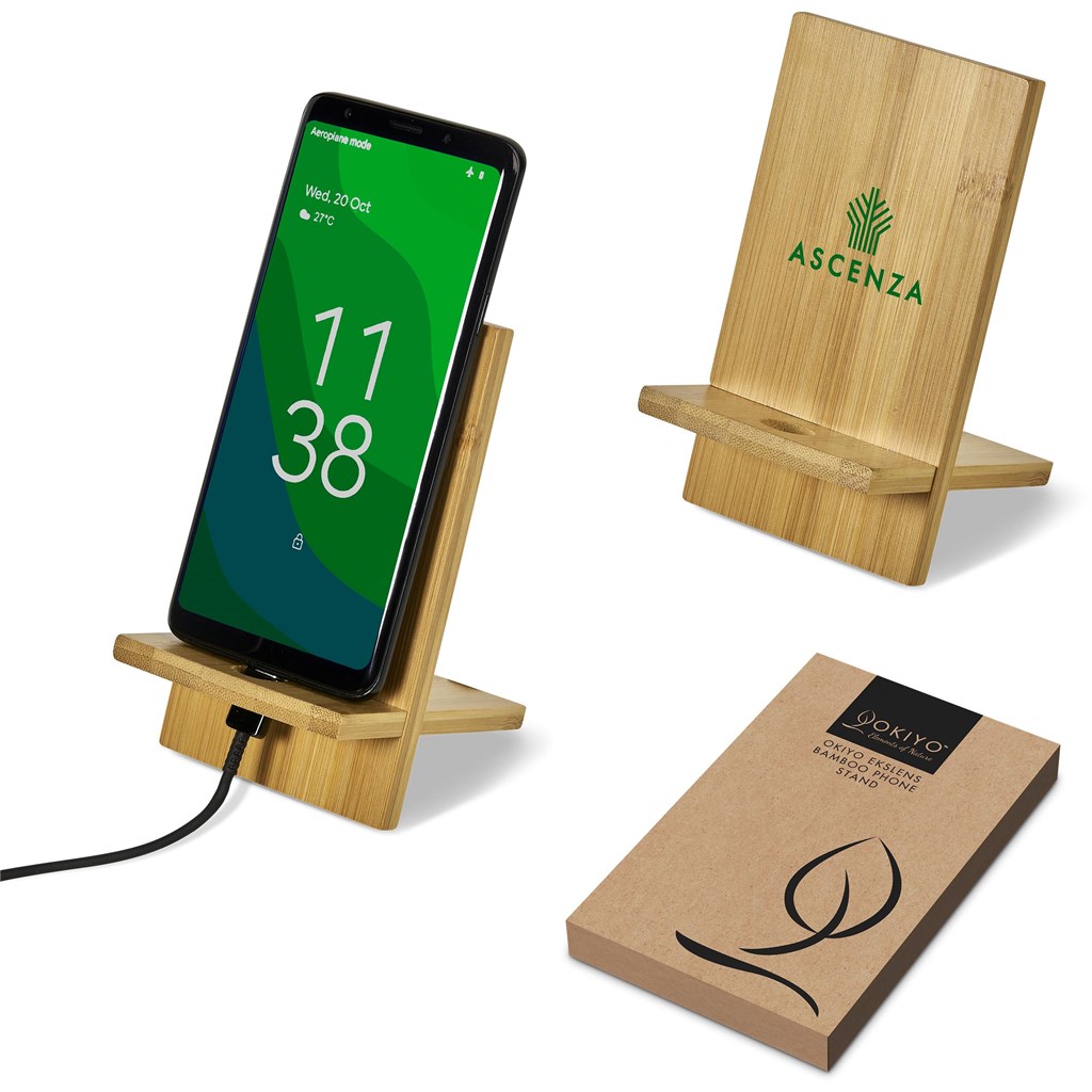 Okiyo Ekslens Bamboo Phone Stand - Image 10