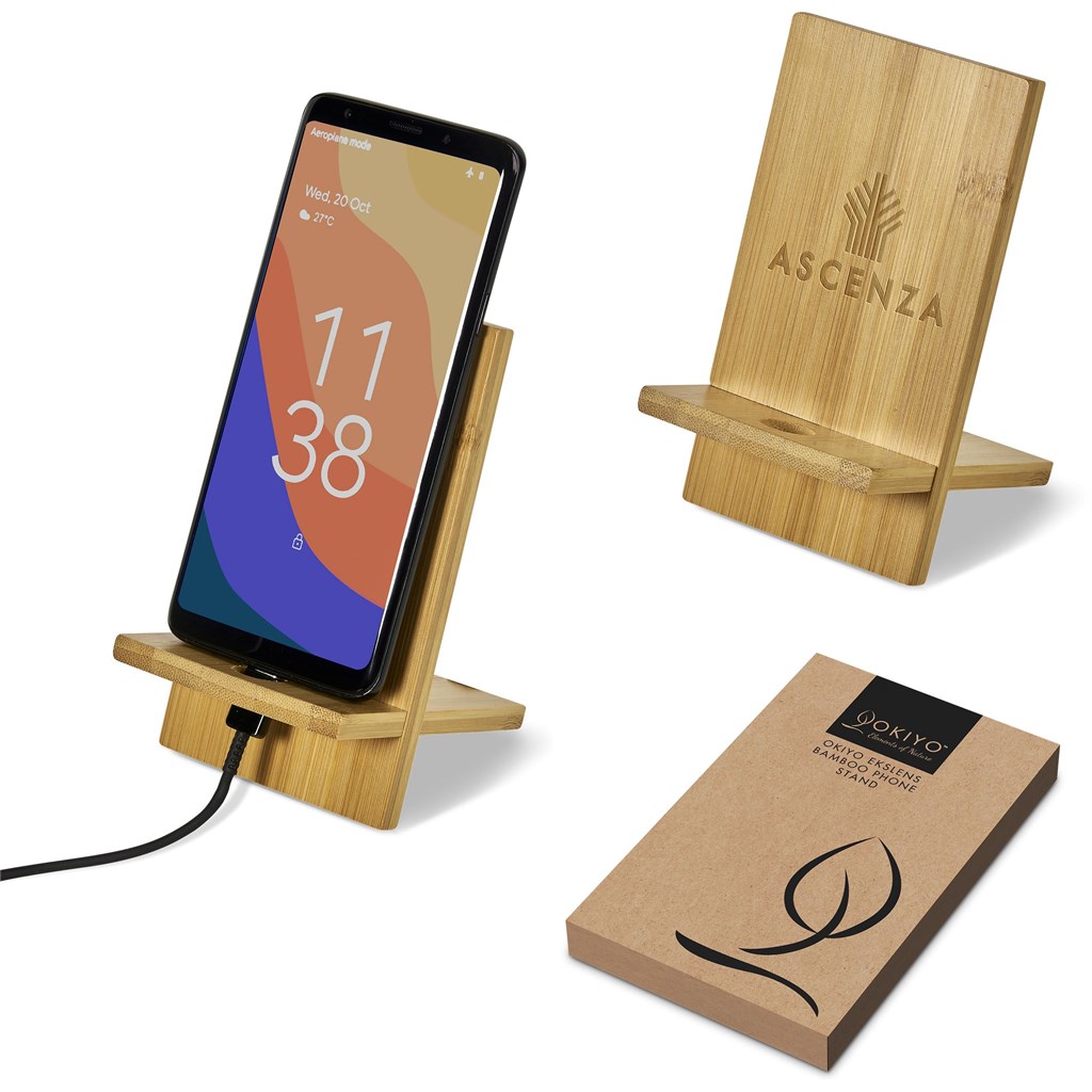 Okiyo Ekslens Bamboo Phone Stand - Image 9