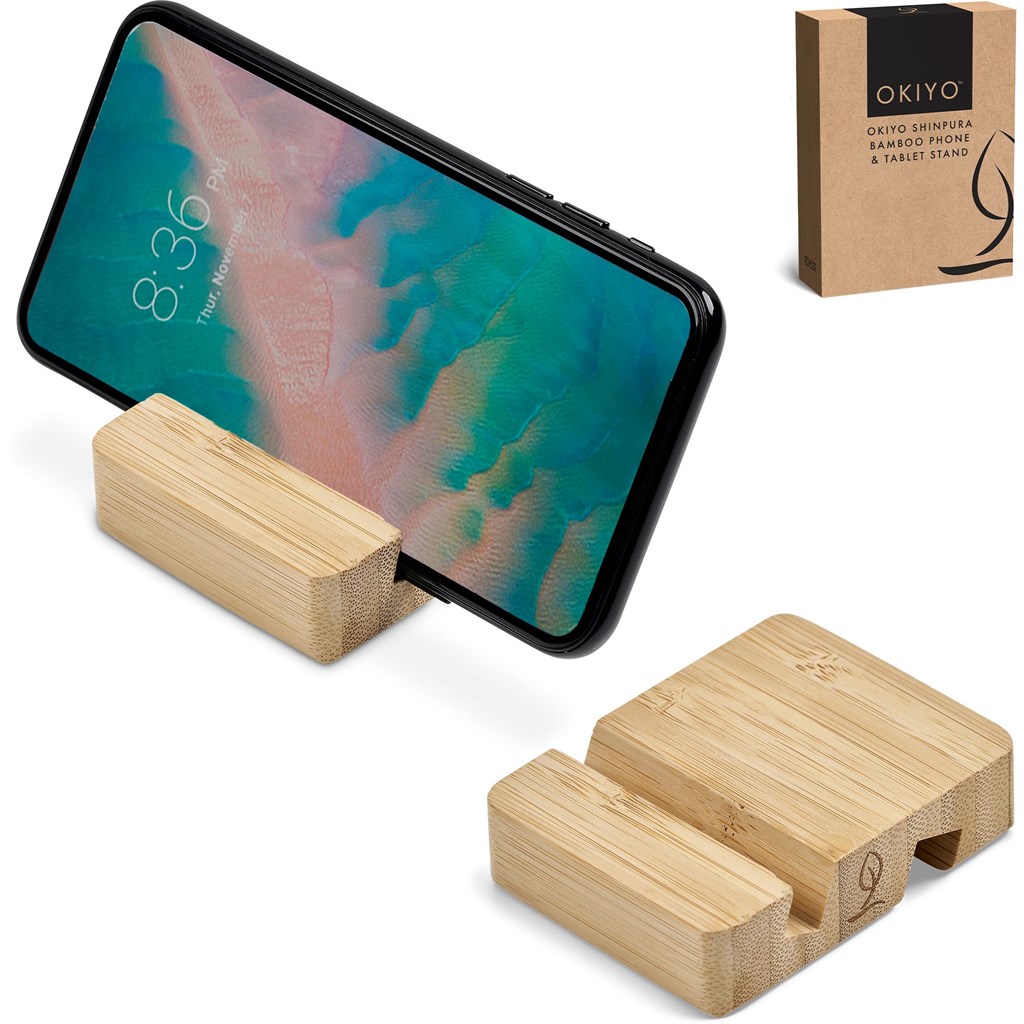 Okiyo Shinpura Bamboo Phone & Tablet Stand - Image 6