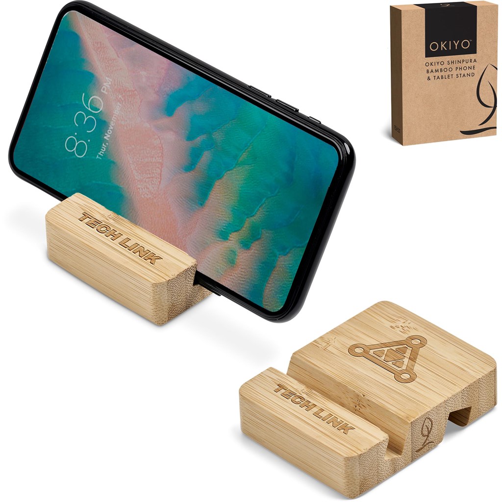 Okiyo Shinpura Bamboo Phone & Tablet Stand - Image 2