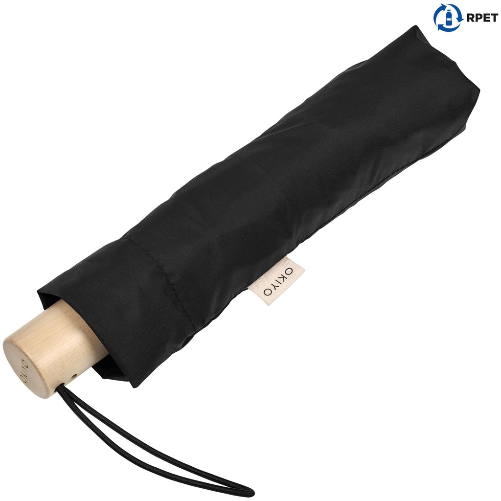 Okiyo Ameno Recycled PET Auto-Open Compact Umbrella - Image 5