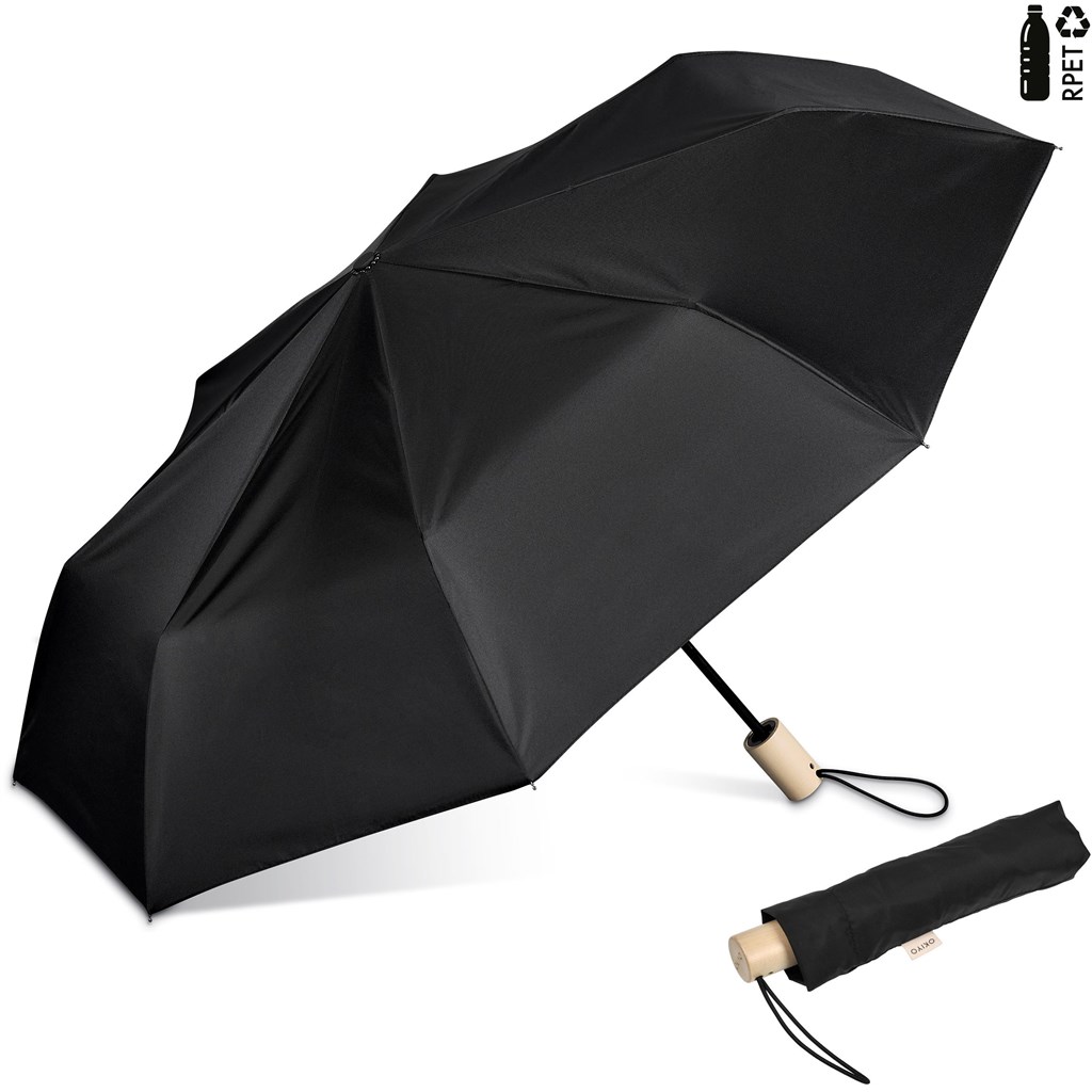 Okiyo Ameno Recycled PET Auto-Open Compact Umbrella - Image 3